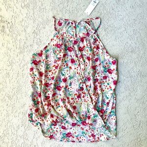 NWT Francescas Neanna Floral Keyhole Tank